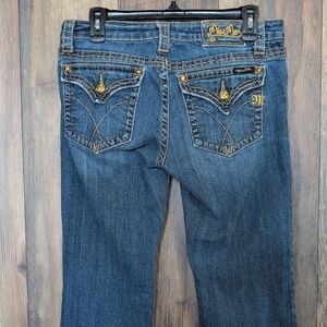 Miss Me Vintage Embroidered Boot Cut Jeans 31                  M371